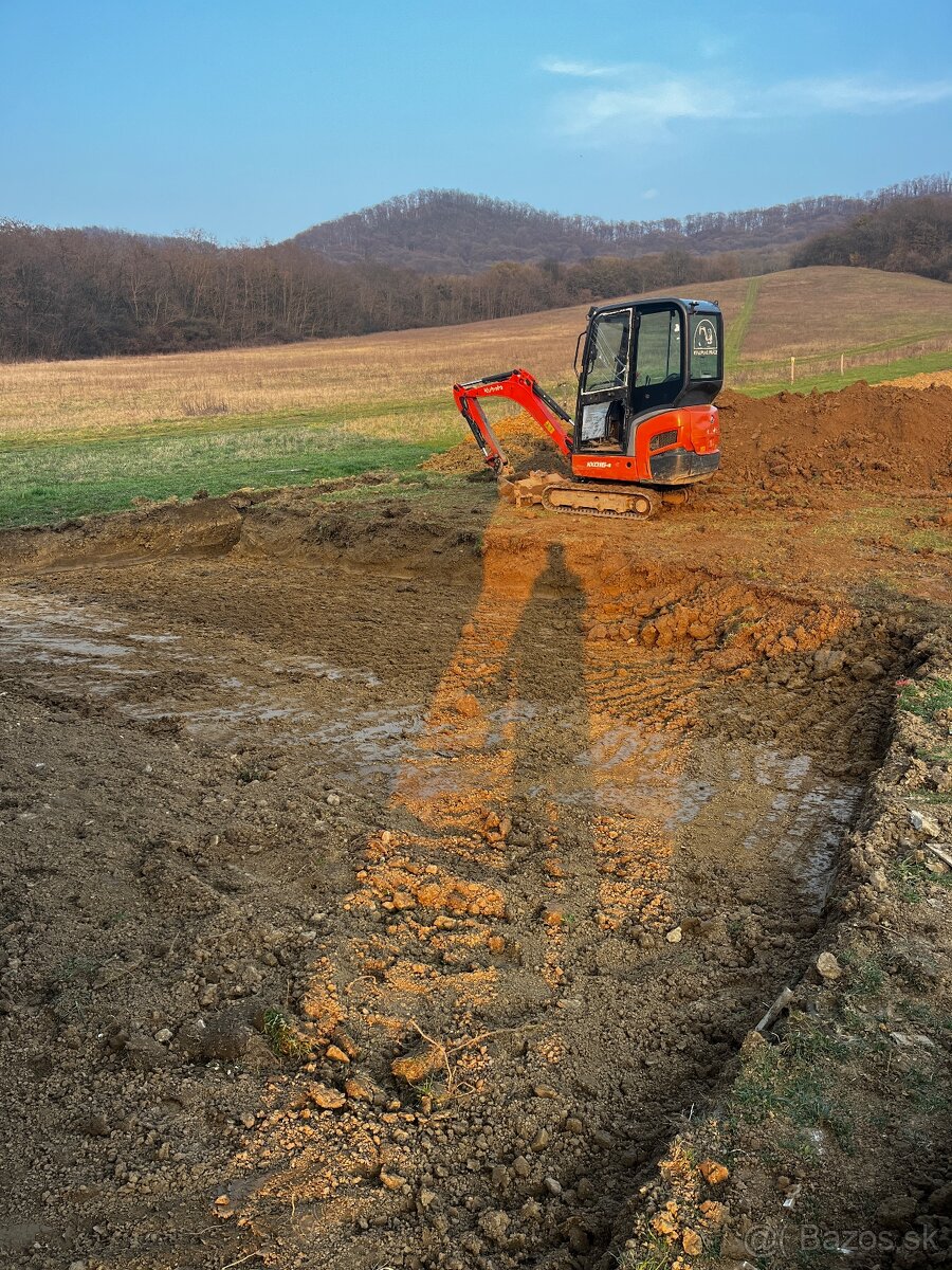 Zemné a výkopové práce, Minibager, nákladná doprava bager