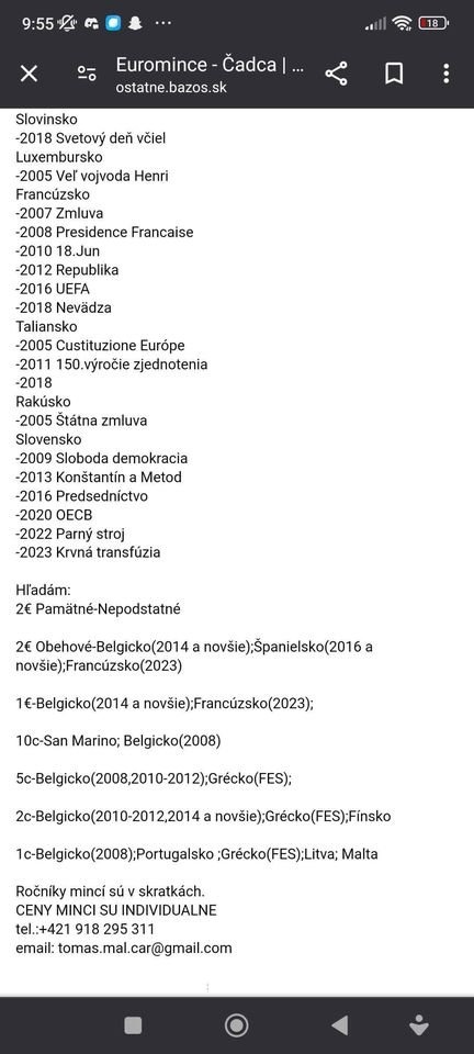 Euromince 1c-2€