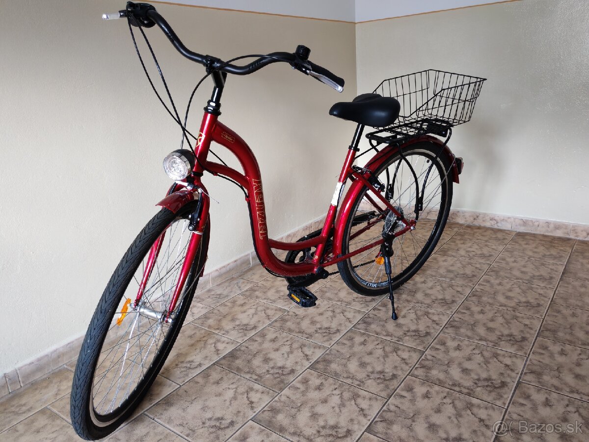 Kenzel mestský bicykel červený