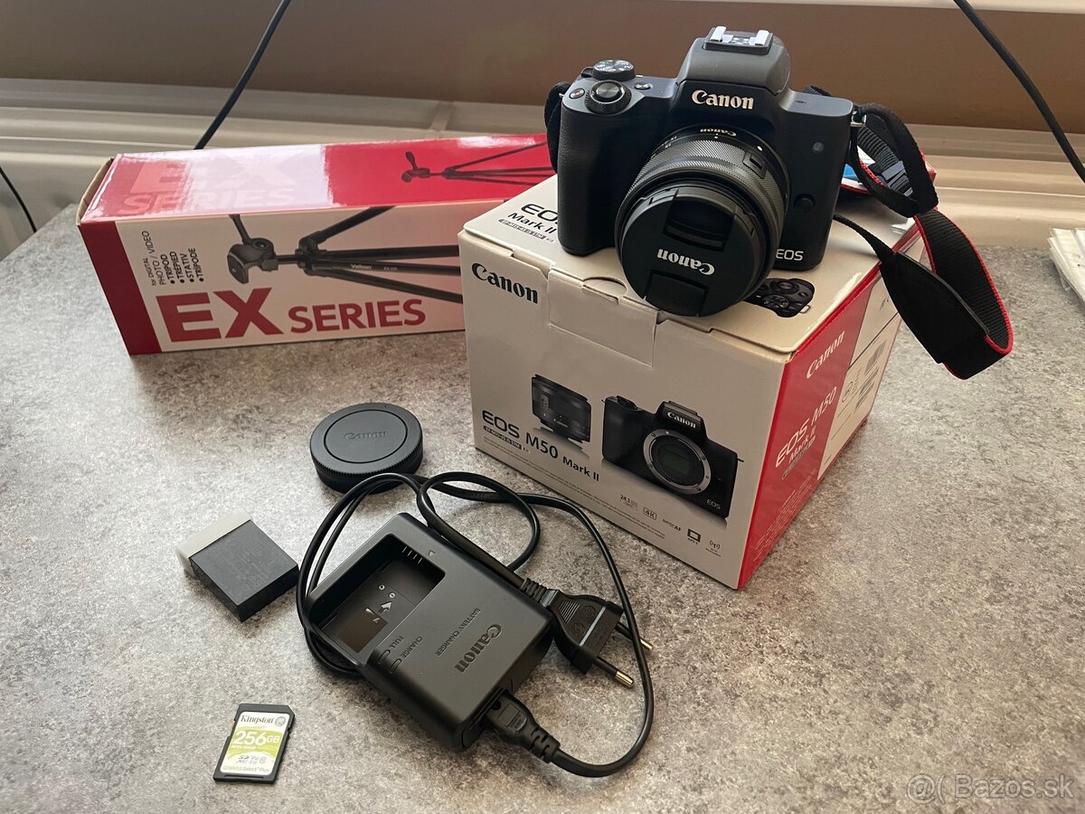 Canon EOS M50 Mark II + 15-45mm + príslušenstvo 🎁