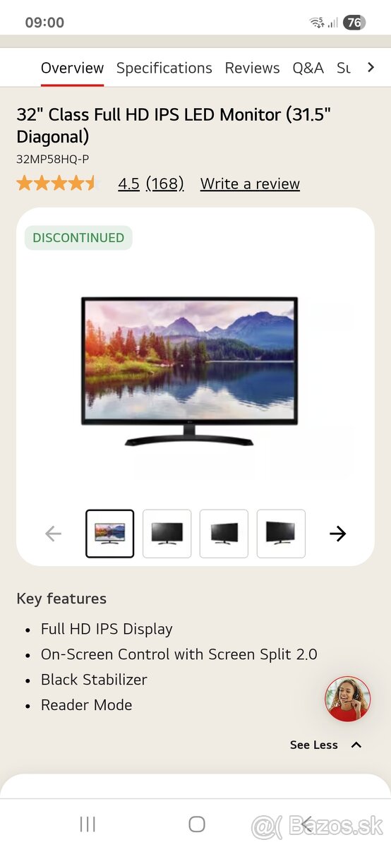 LG35mp58HQ desktop monitor