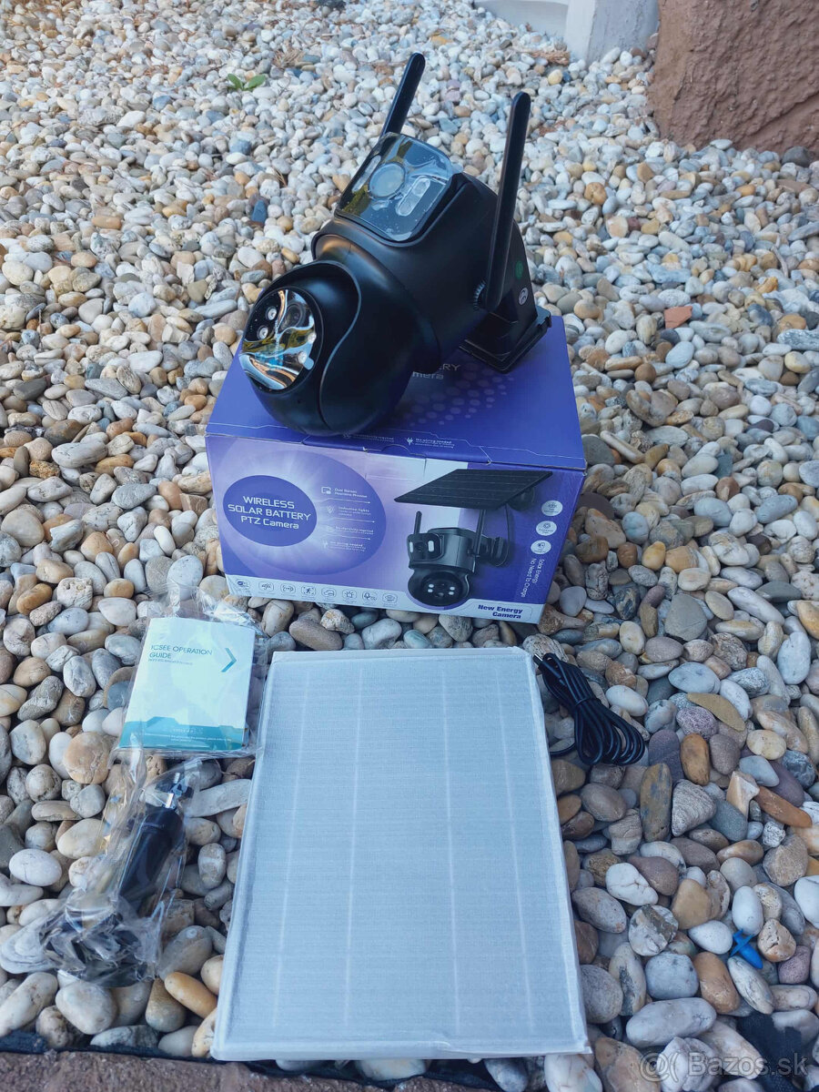 VONKAJŠIA SOLÁRNA KAMERA WIFI DVOJITÁ IP OTOČNÁ SMART iCSee