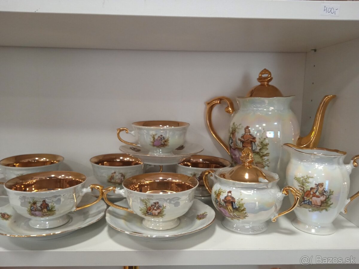 PORCELÁNOVÁ SOUPRAVA silně zlaceno