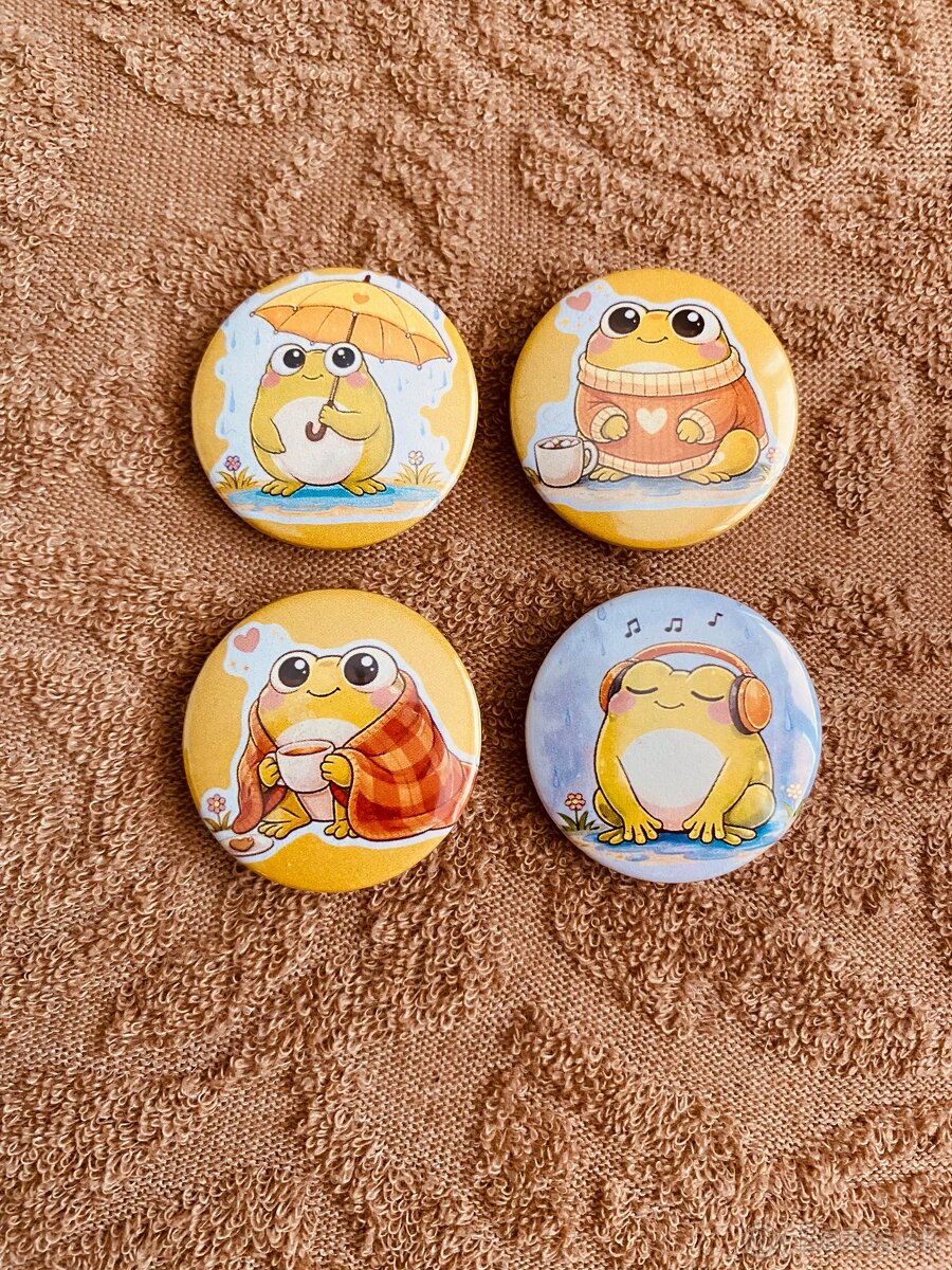 Roztomilé Cartoon Odznaky (32 mm, 4 ks)