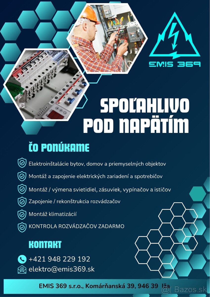 Elektroinštalačné práce - Elektrikár