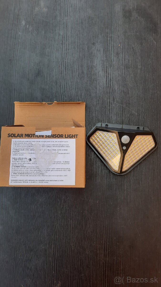 🔆 Solárne LED svetlo s pohybovým senzorom – nové