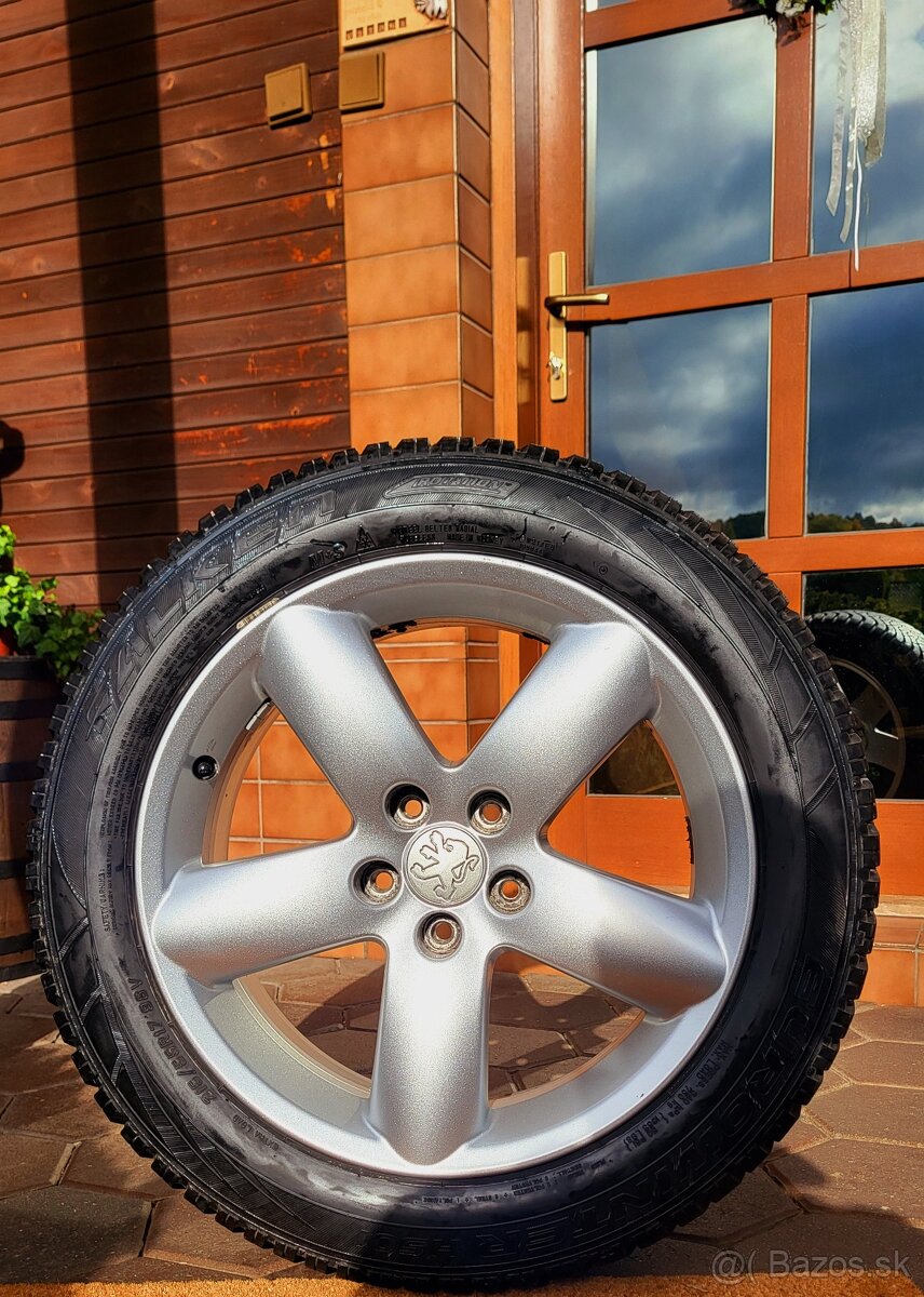 alu R17 5x108 orig. Peugeot 407, zimné pneu 215/55
