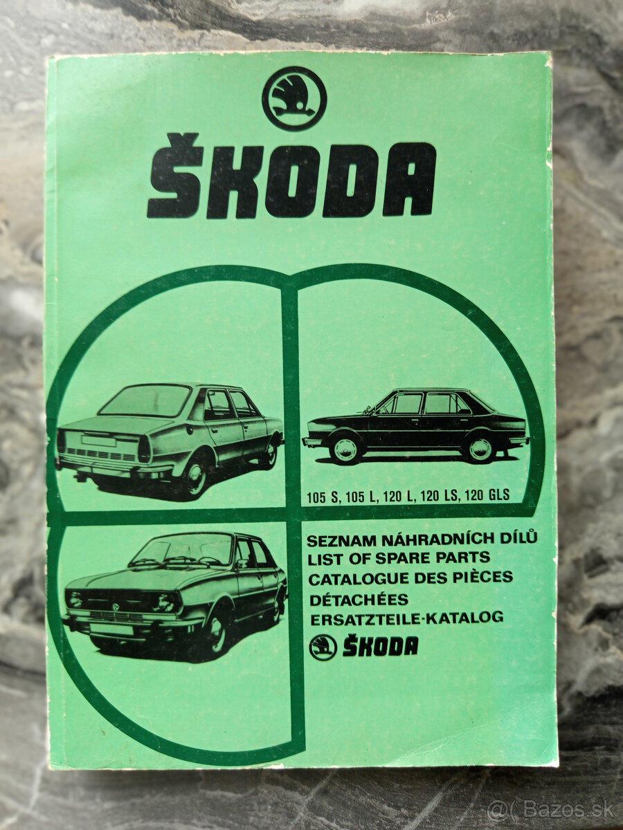 predám knihu Škoda seznam náhradních dílu