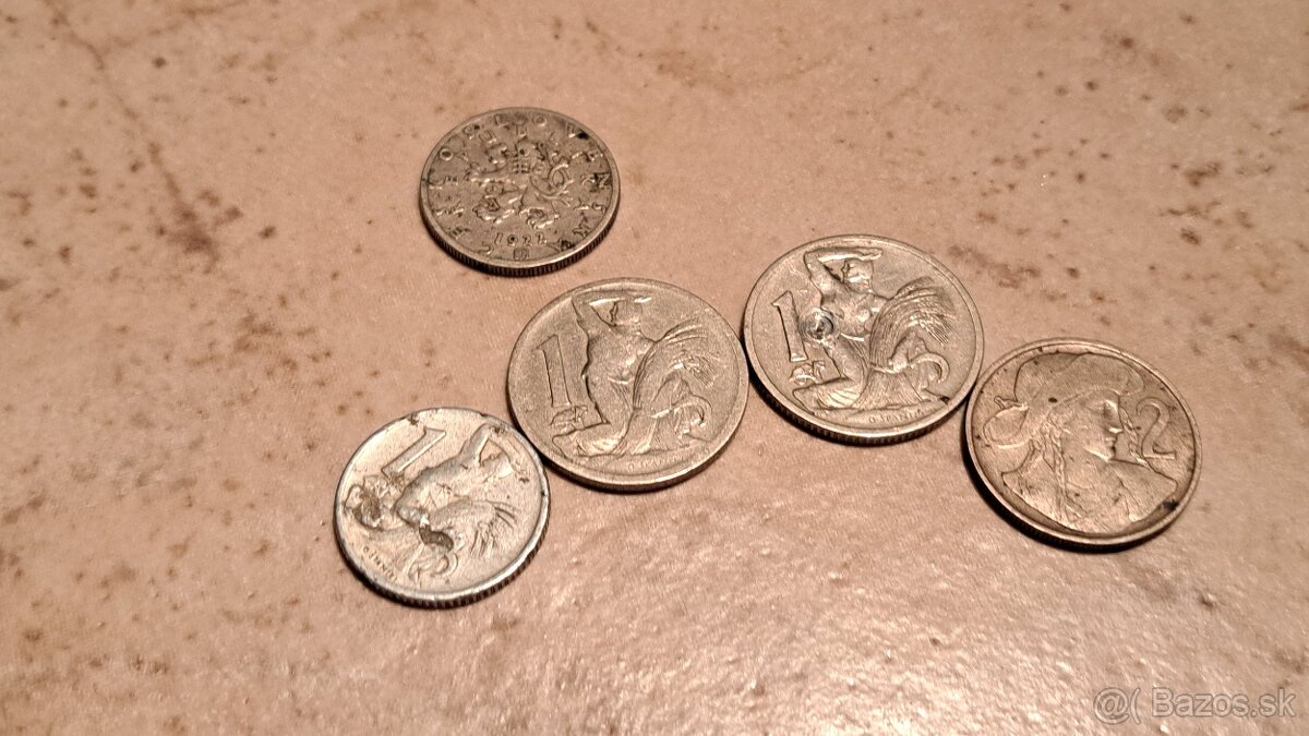 Mince z roku 1922 až 1950