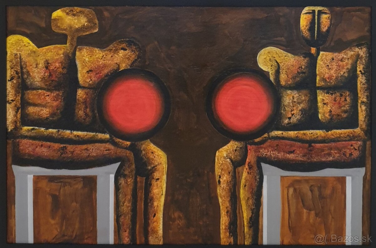 Signovany obraz balony