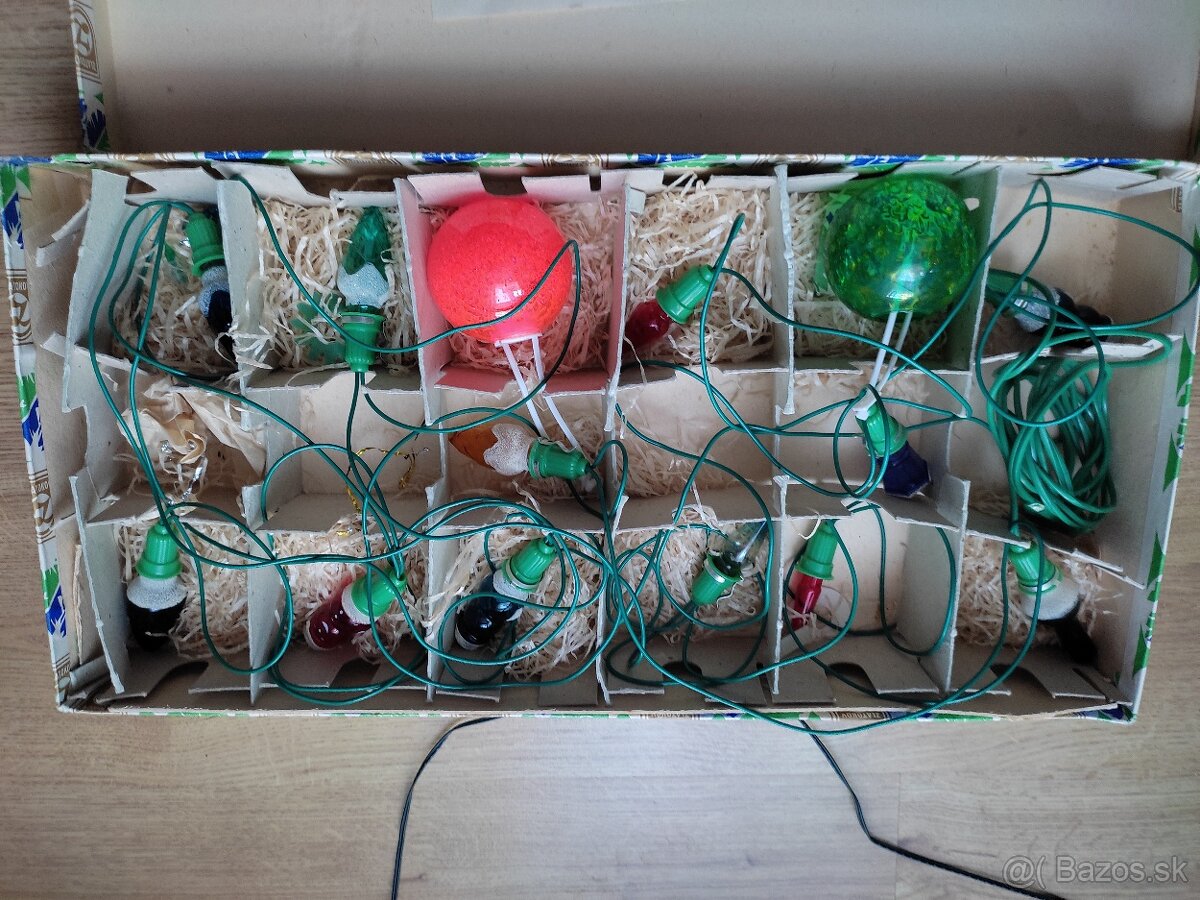 Retro vianočné svetielka