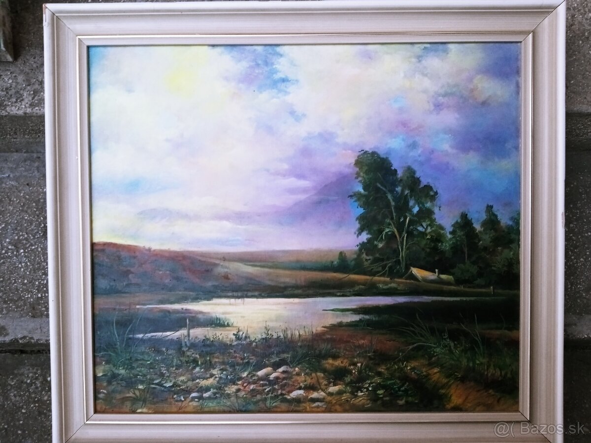 Krásna veľká olejomaľba AKCIA