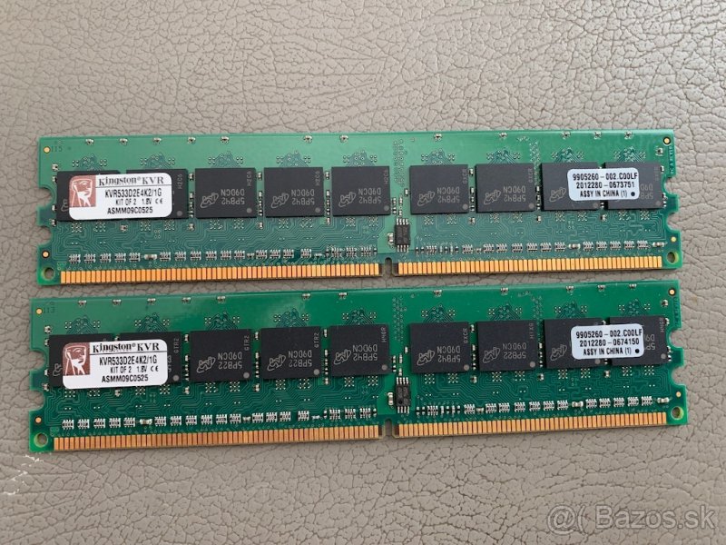Pamäť 1G (2x512MB) DDR2 ECC