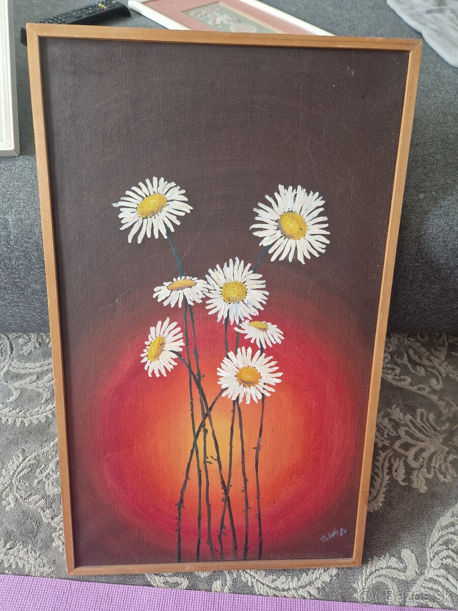 Obraz sedmokrasky 47x77cm