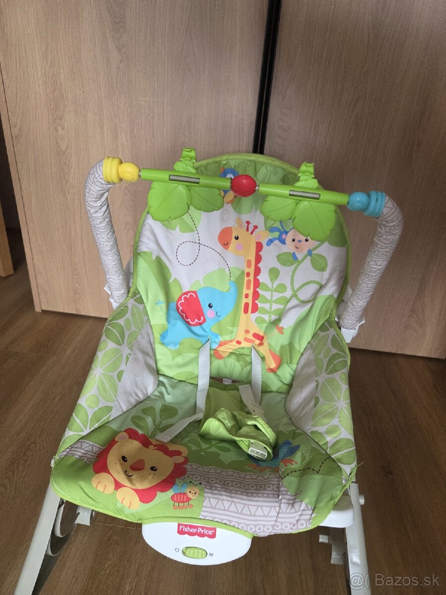 Staré hračky, detské kresielko, hojdačka