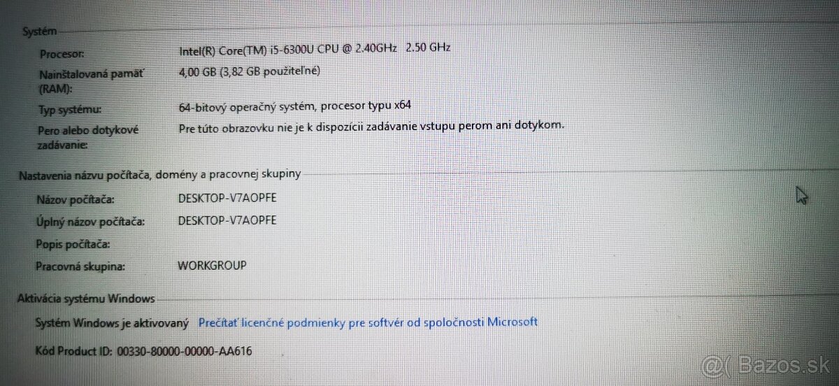 Notebook Lenovo thinkpad