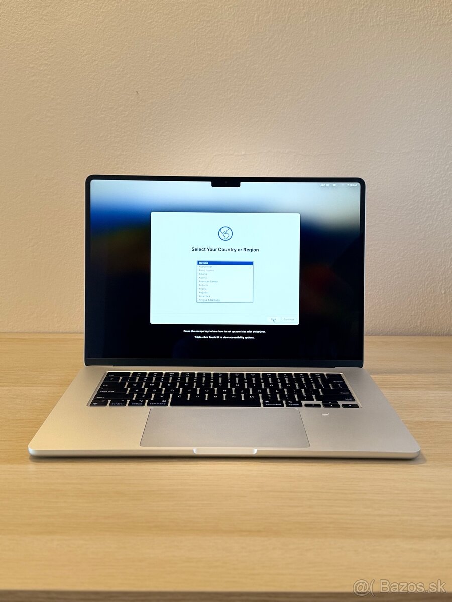 MacBook Air 15 M3 2024 Stříbrný, 16GB, 512GB, US klávesnica