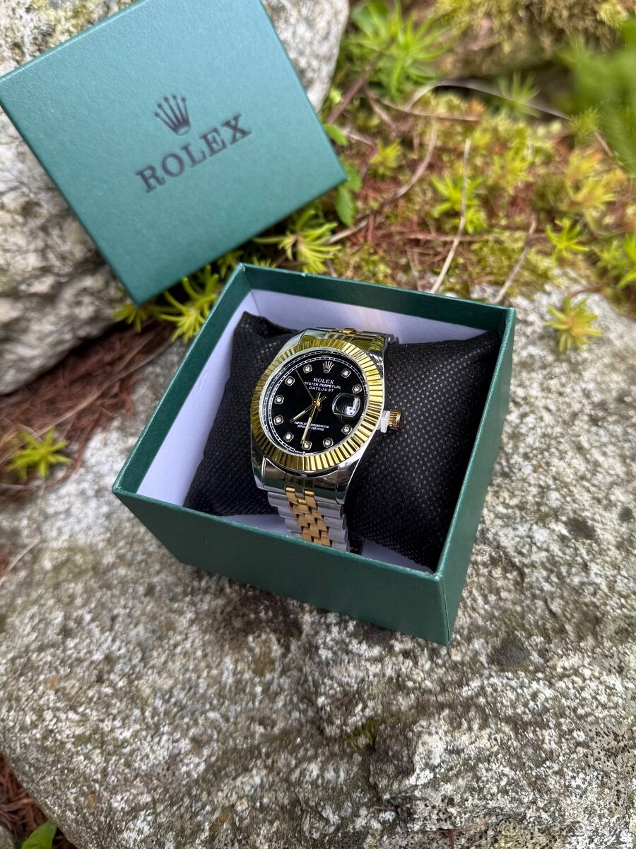 Hodinky Rolex Datejust | 36mm | Black/Gold Dial