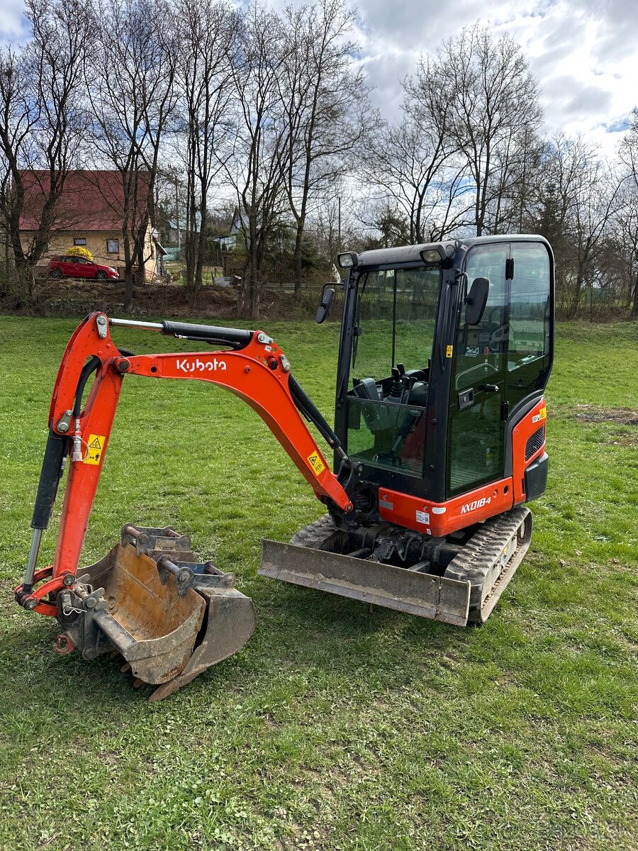 Minibager Kubota KX018-4 – TOP STAV, len 640 mth, r.v. 2022
