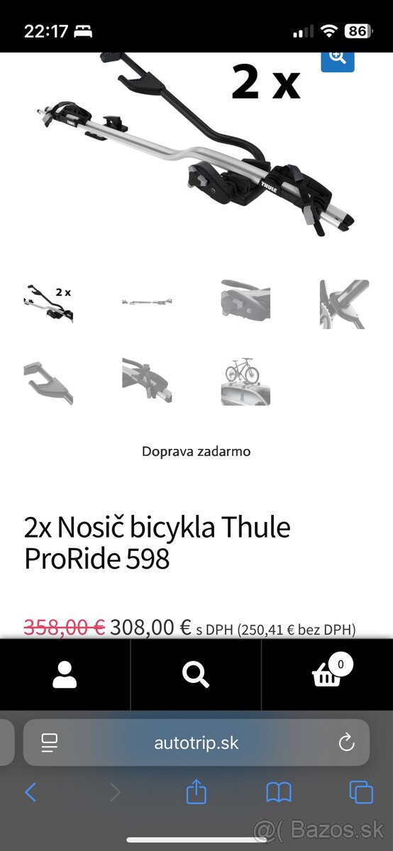 Nosic bicykla Thule ProRide 598