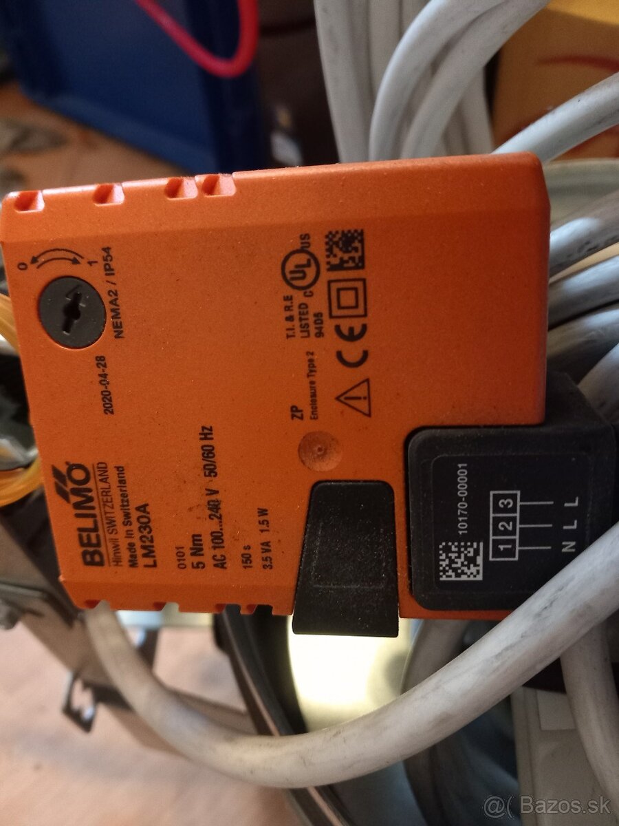 VZT klapka 250mm +belimo servopohon + ovládací panel