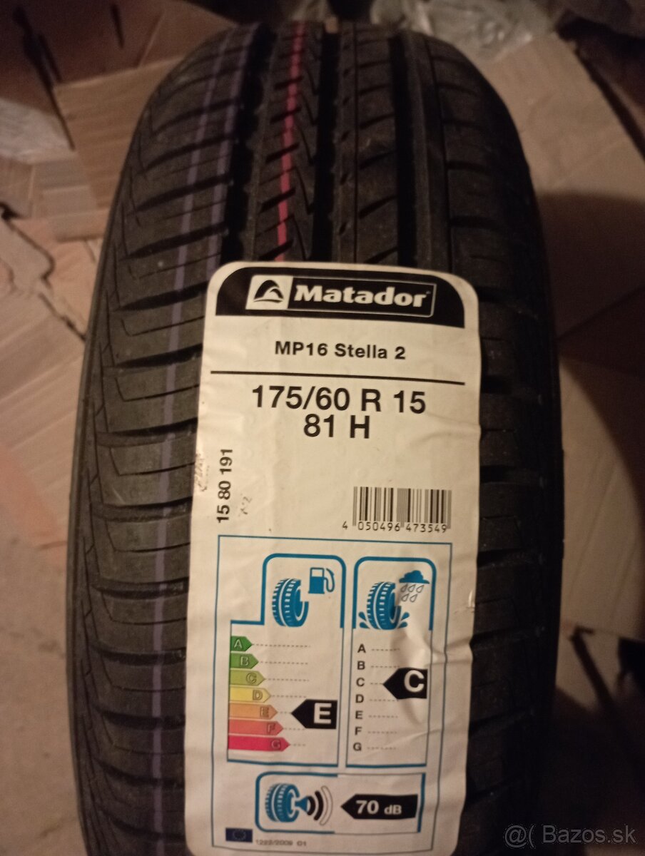 1ks letná 175/60R15 Matador MP16 Stella 2