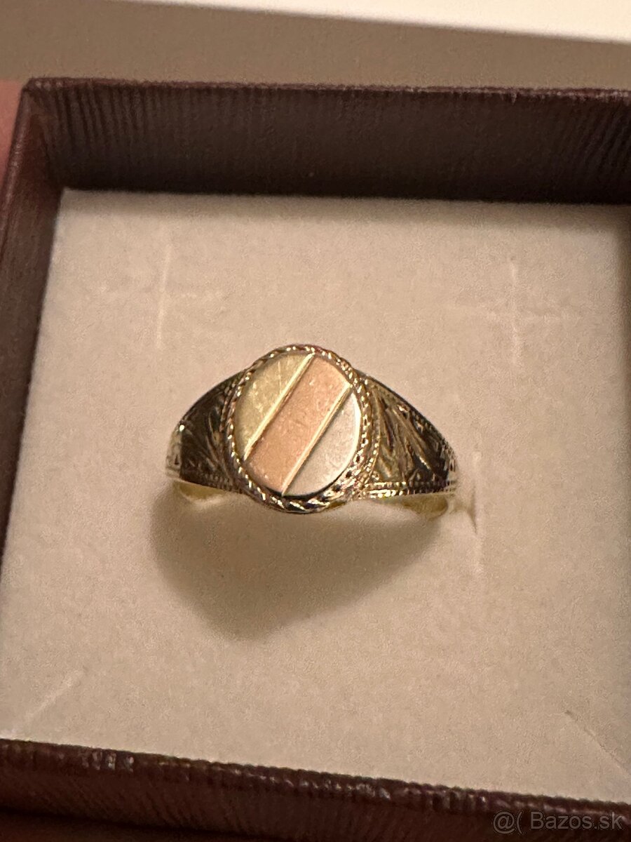 pánsky zlatý prsten 14 kt zlato