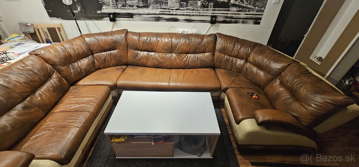 Sedacia súprava, Gauč, kožený