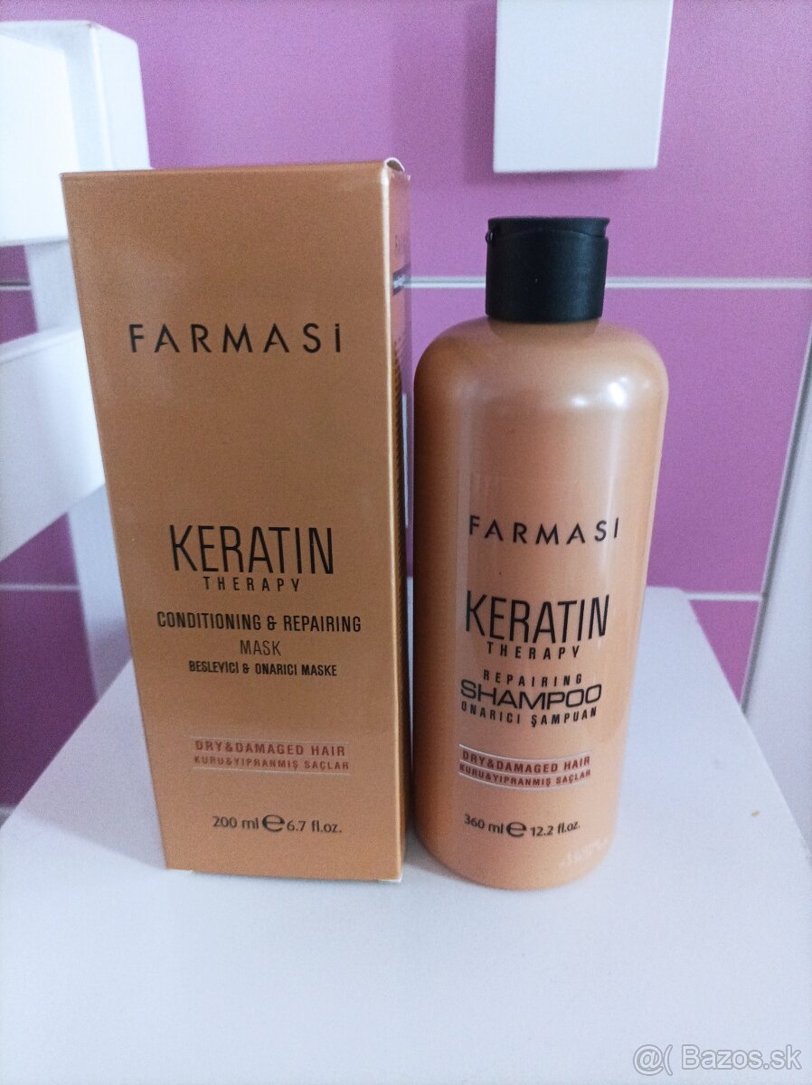 Keratín šampón aj maska
