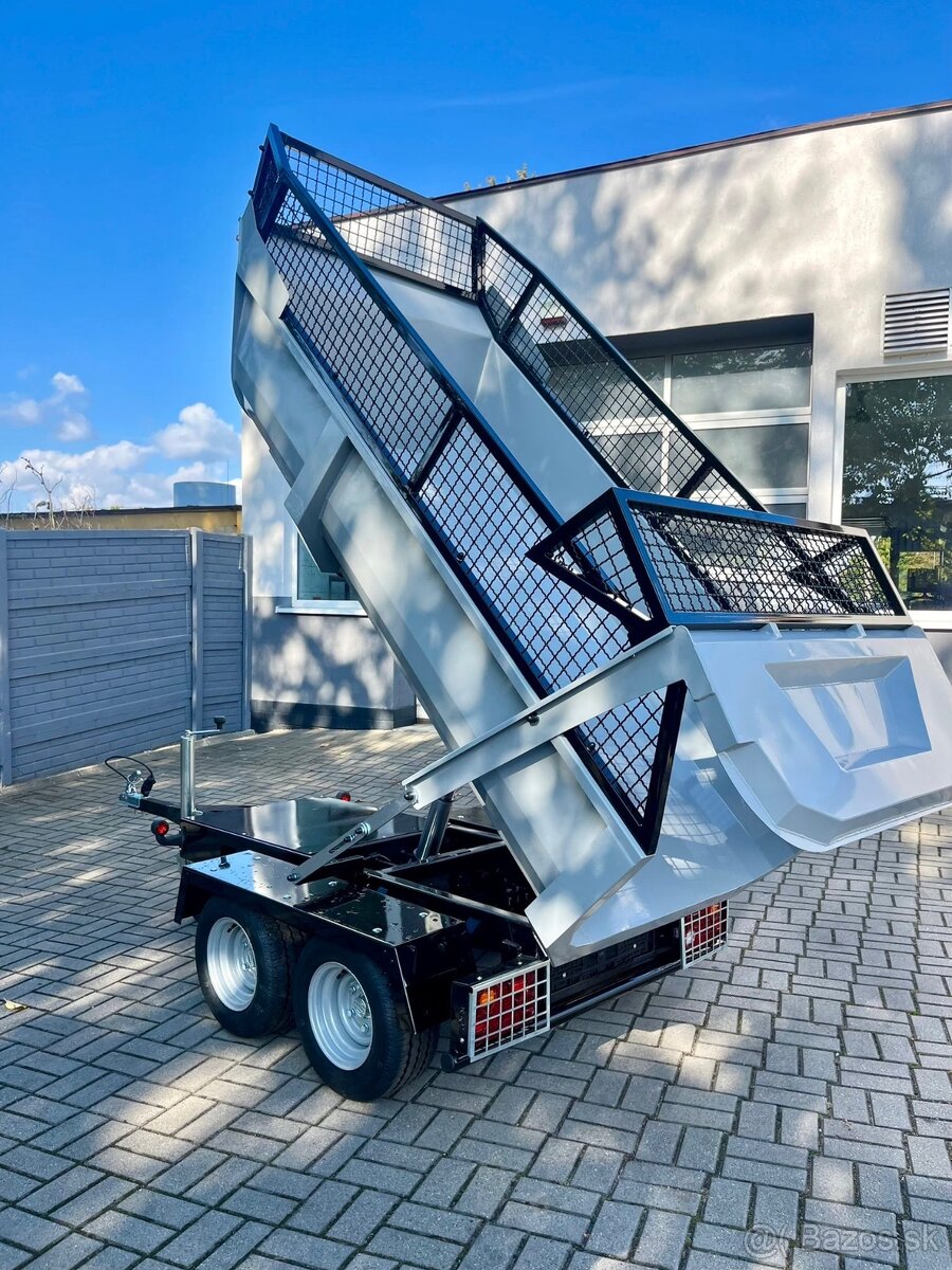 Sklápěcí přívěsný vozík do 750 kg – za auto i čtyřkolku malo