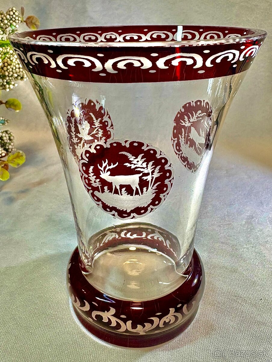 Biedermeier pohár Severne Čechy Egerman