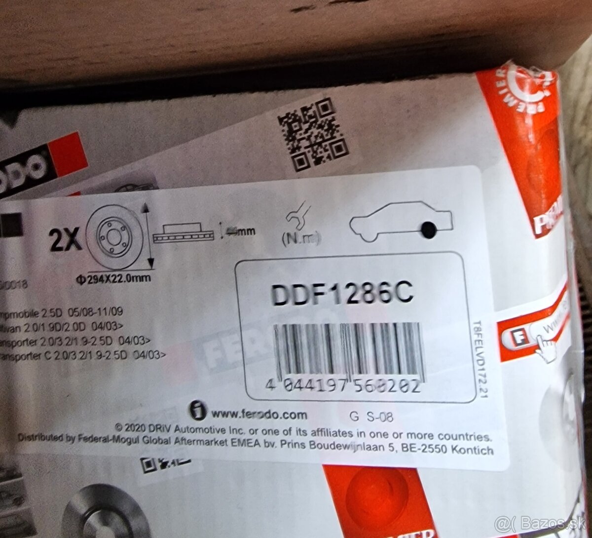 VW MULTIVAN, TRANSPORTER, CALIFORNIA Zadné brzdové kotuče