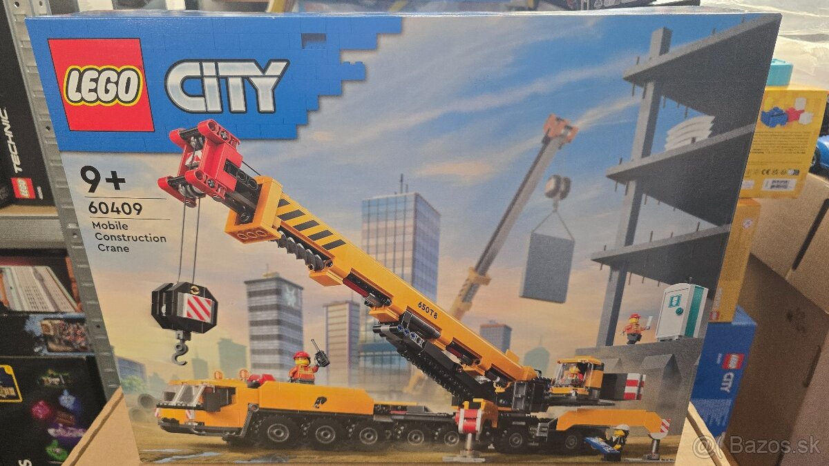 LEGO City 60409 Žltý pojazdný stavebný žeriav