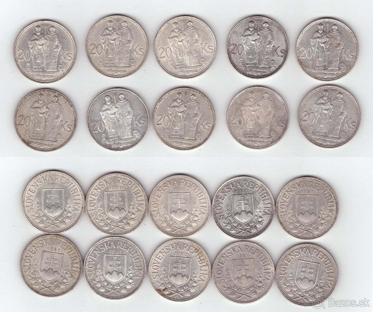 AG mince - ČSR, Slovenský štát