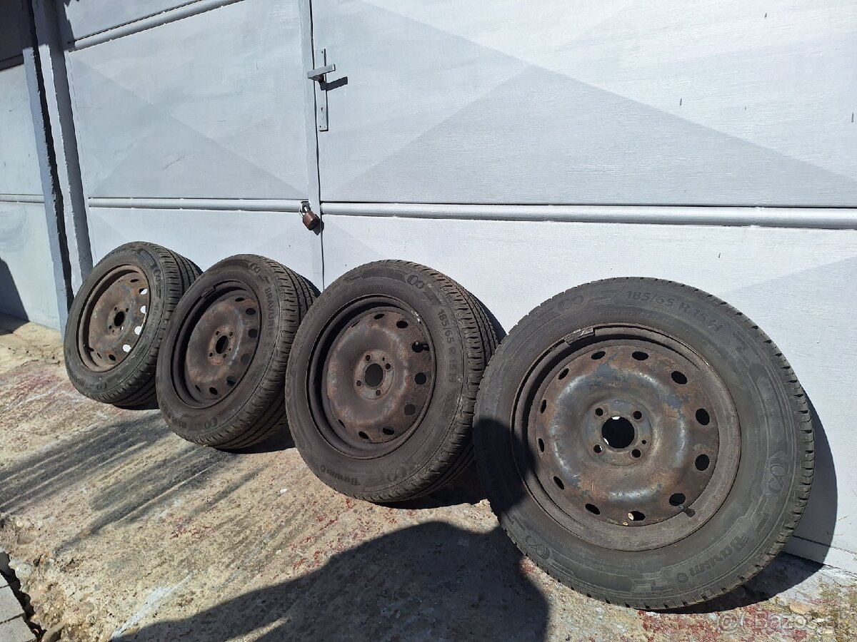 Kolesá 4x100 R15 plus letne pneumatiky 185/65 R15