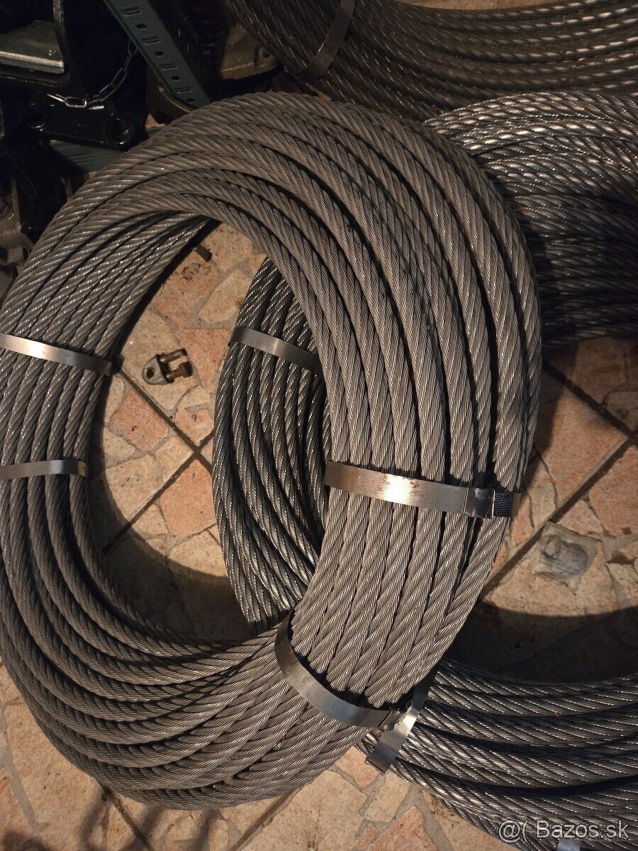 Predám nové oceľové lano 14mm