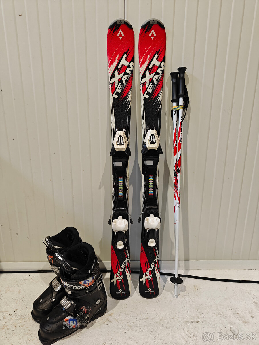 LYŽE TECNO PRO XT TEAM 110CM + LYŽIARKY SALOMON 36EUR