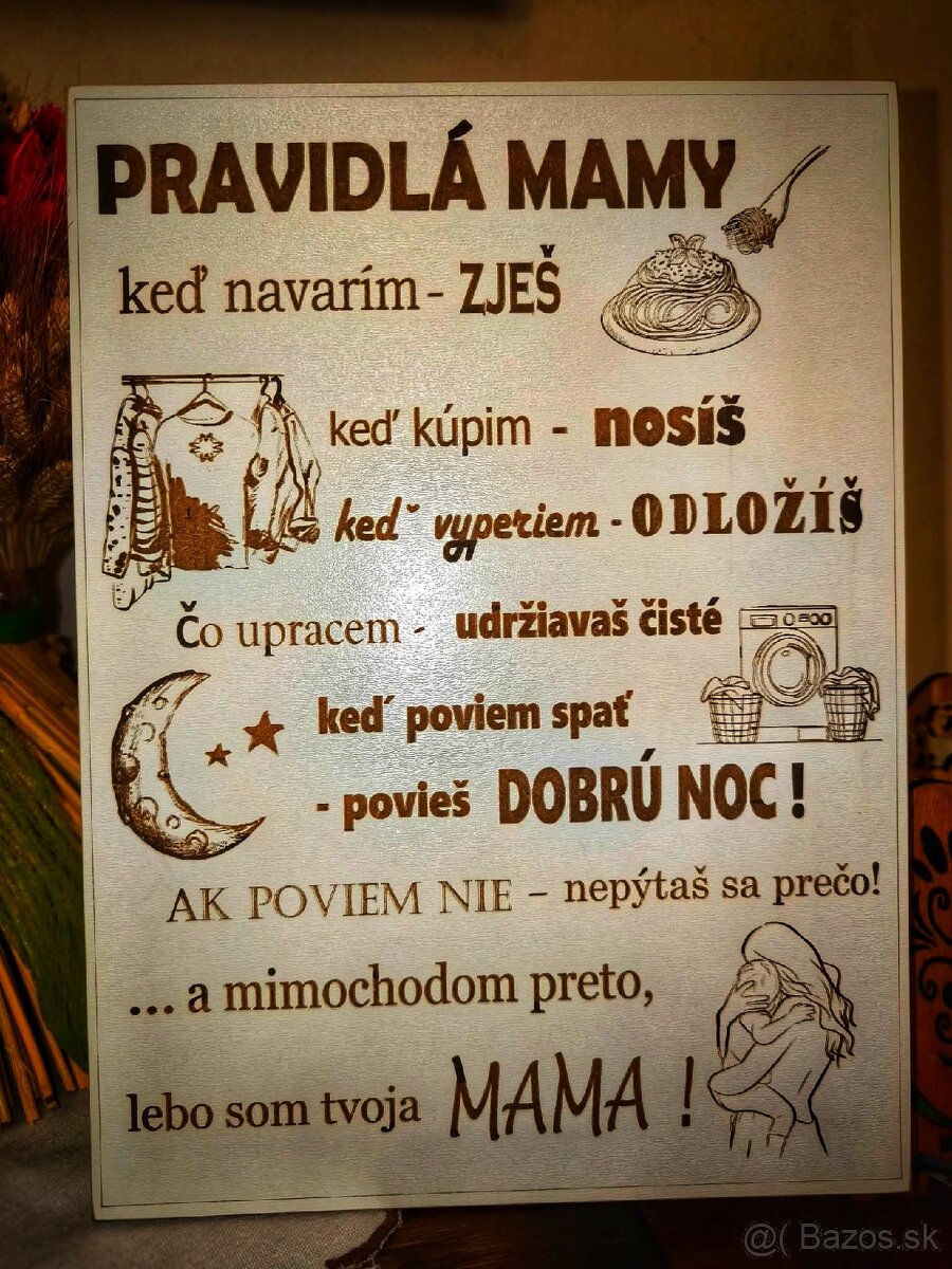 Dekorácia - Pravidlá mamy