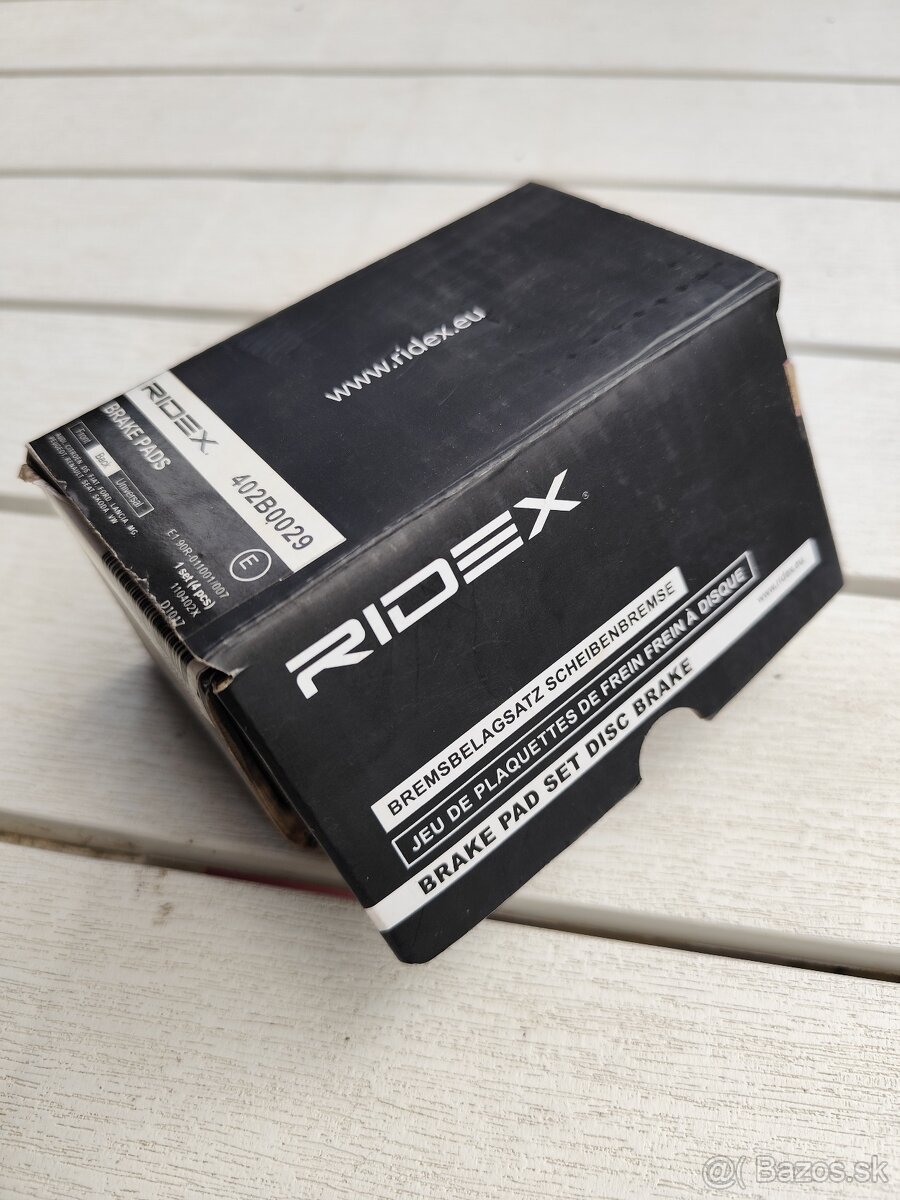 Brzdové doštičky platničky RIDEX zadné 4x