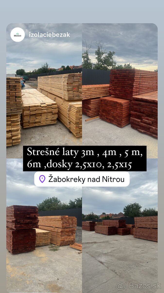 Hranol KVH ,strešnelaty,Tatr.pr.OSB dosky,surové rezivo