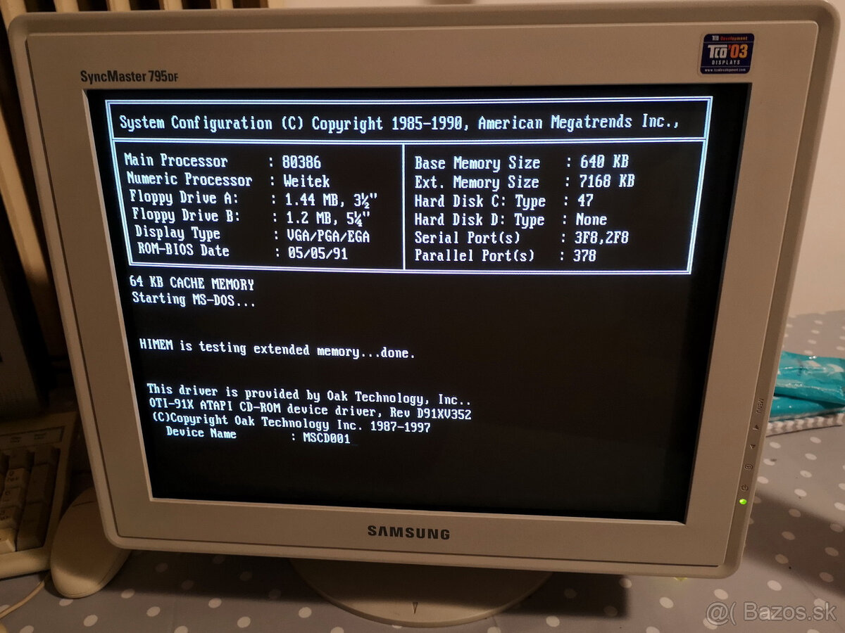 Predám CRT Monitor Samsung SyncMaster 795DF