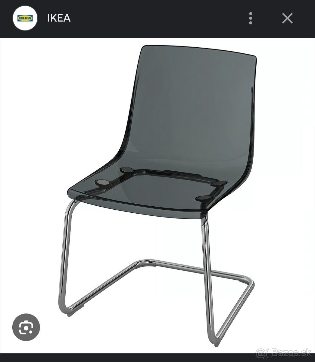 4ks Ikea Tobias stolička šedá