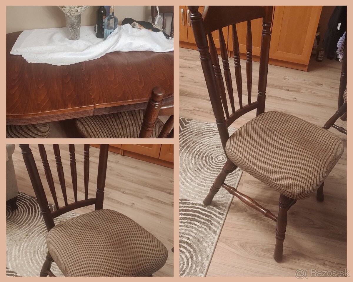 Oválny stôl a stoličky