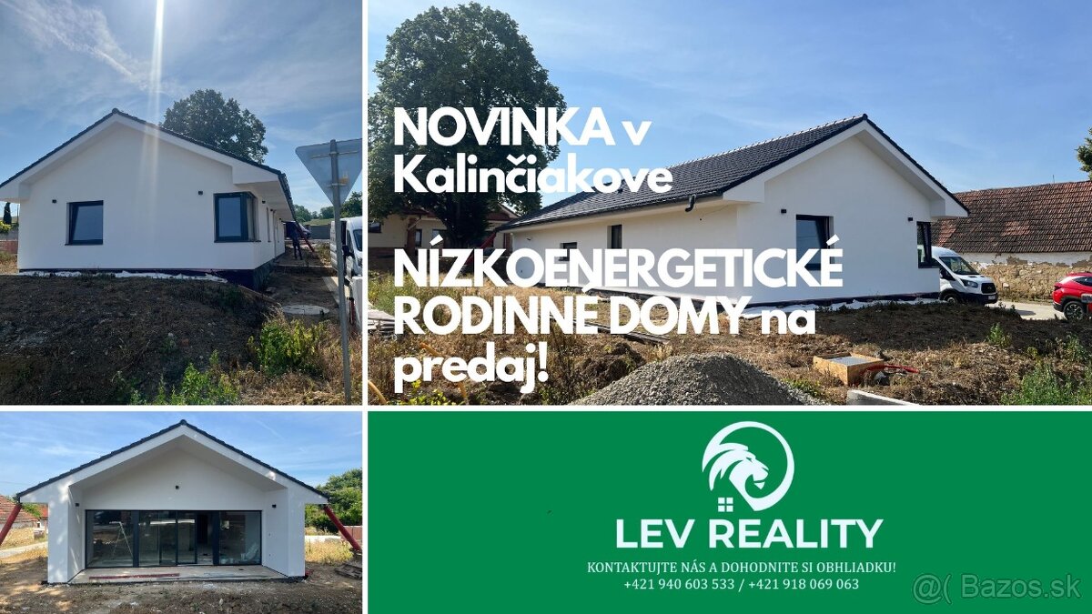 🚨 NOVINKA v Kalinčiakove – 2 NÍZKOENERGETICKÉ RODINNÉ DOMY