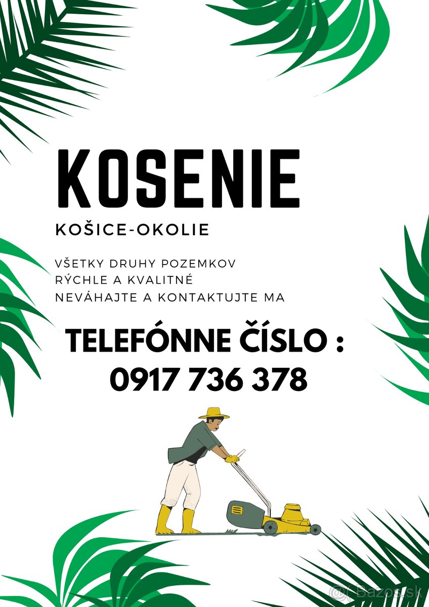 Kosenie trávy a záhradnicke práce