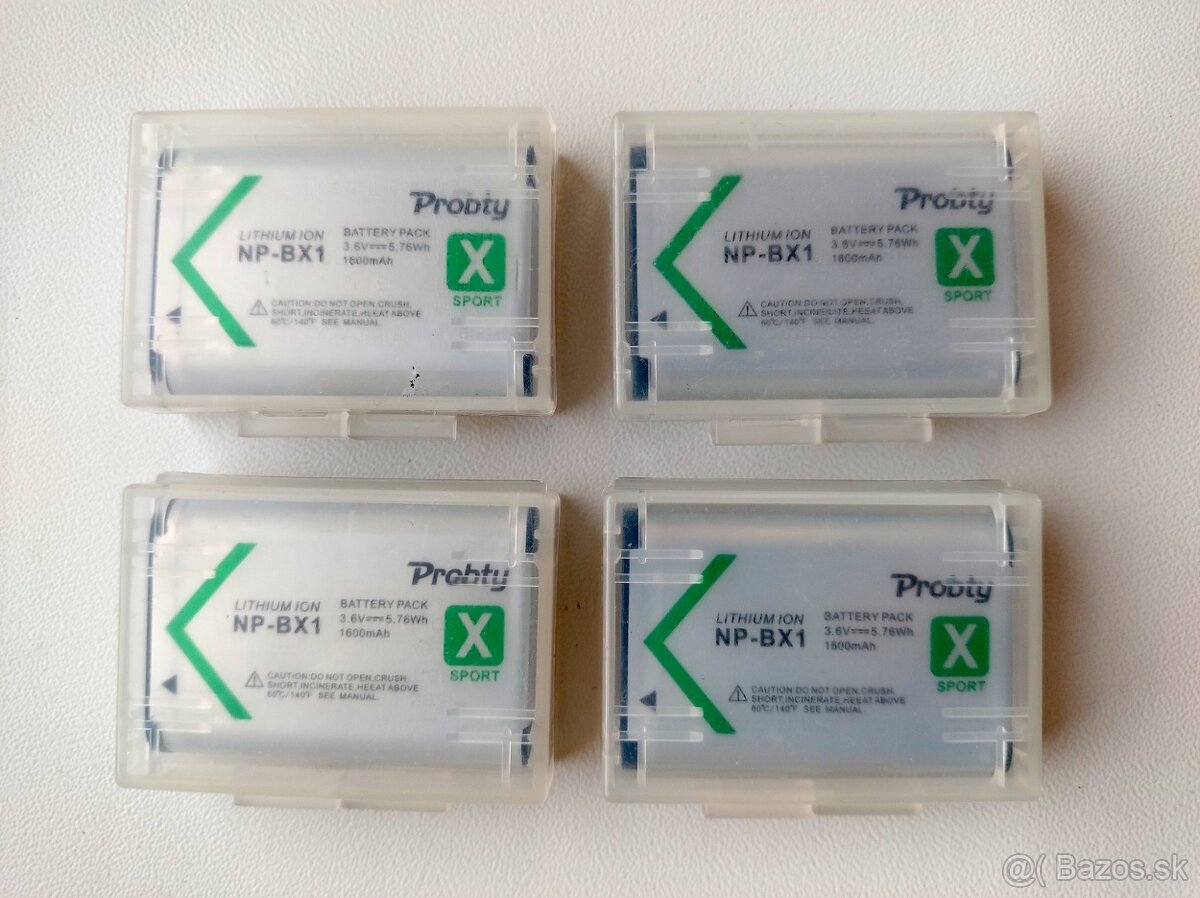 4 kusy batérie NP-BX1