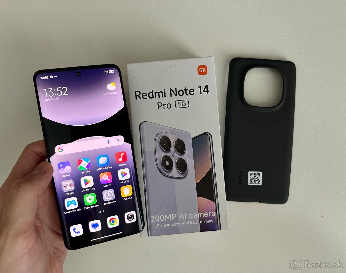 Xiaomi Redmi note 14 PRO 5G, 8GB/ 256GB, TOP STAV, ZARUKA