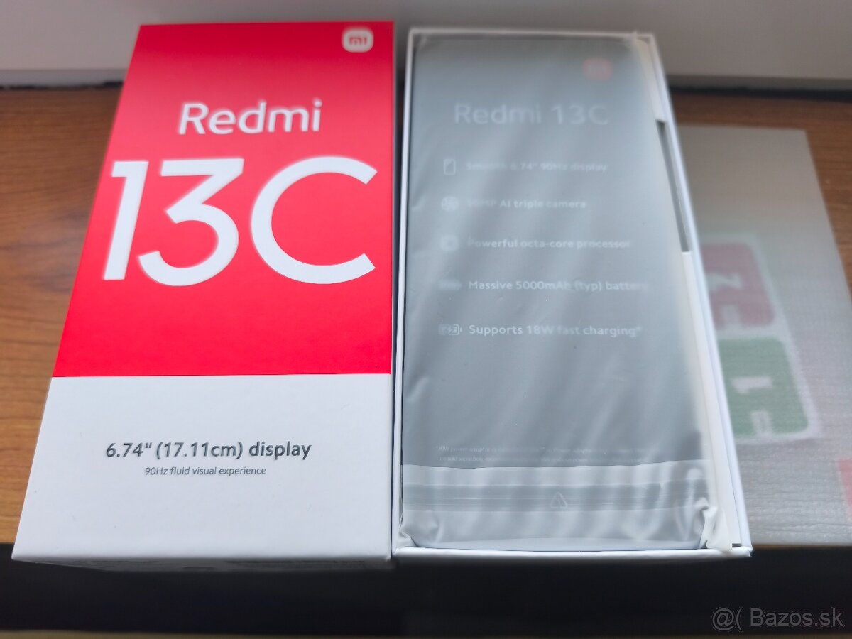 Xiaomi Redmi 13C 8/256GB nový + temperované sklo