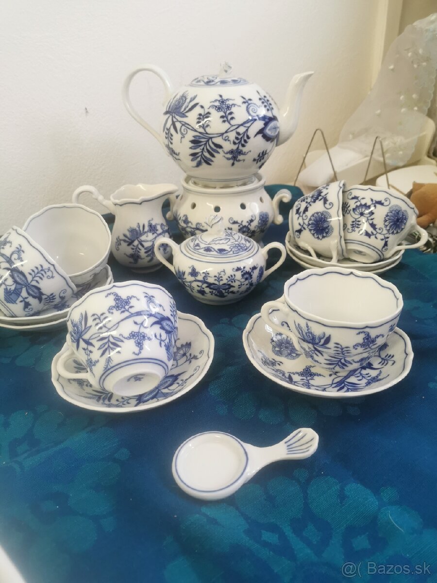 Cibulak, zwiebelmuster, danube, čajový set