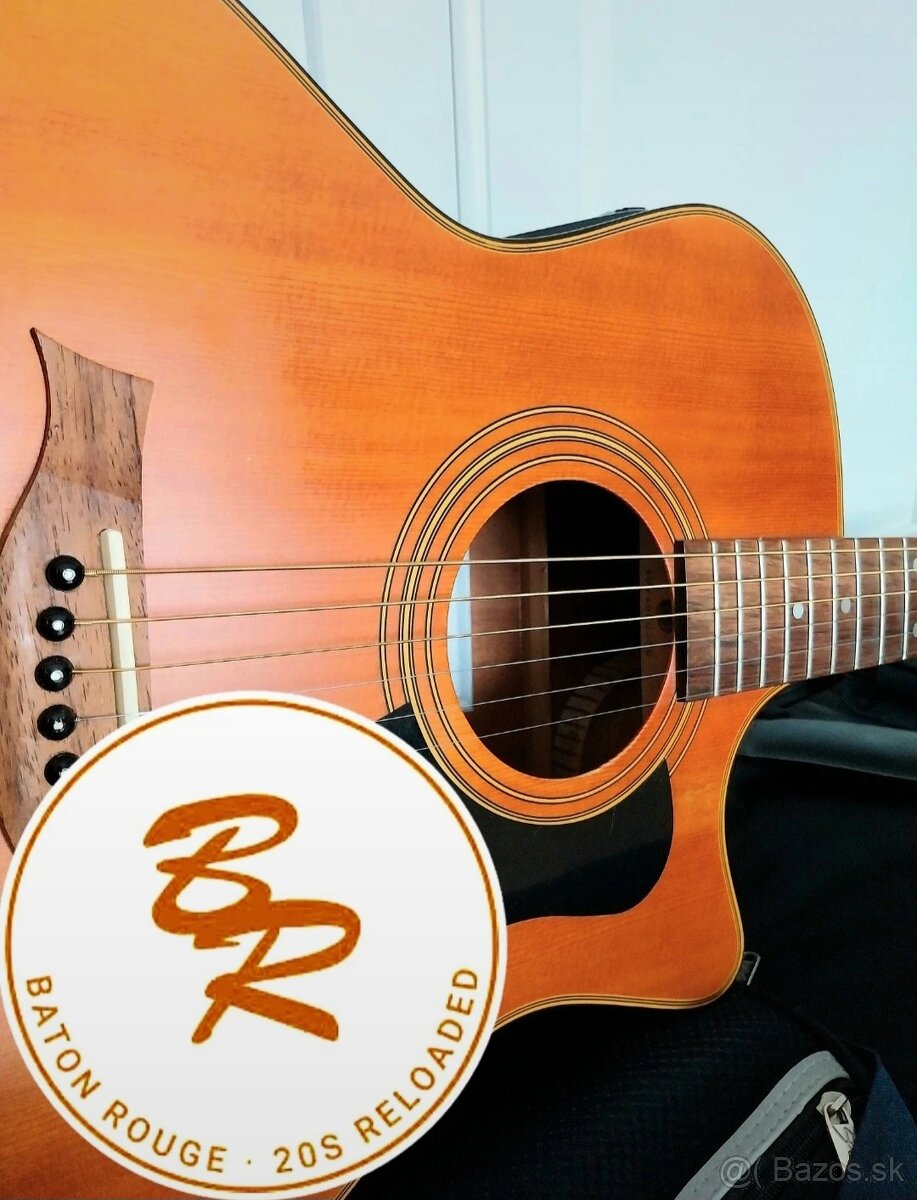 BATON ROUGE BR-24C WESTERN ELECTRO-ACOUSTIC CHERRY vr PÚZDRA